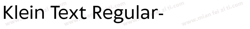 Klein Text Regular字体转换